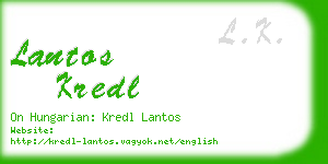 lantos kredl business card